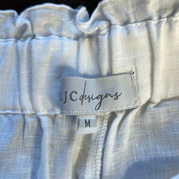 LJC Designs White Linen Puglia Pants - Picture 5 of 7